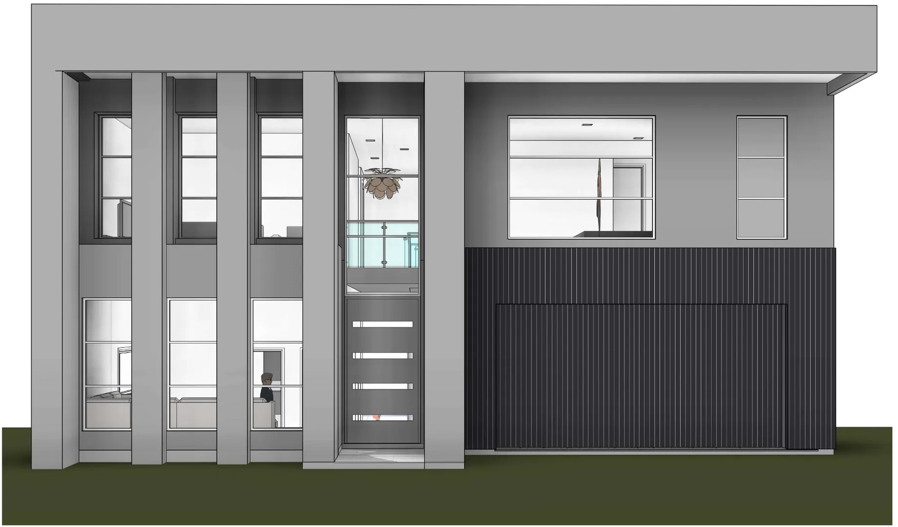 Modern two-story house exterior design